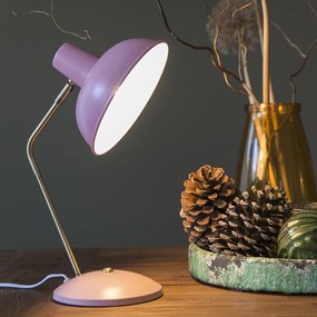 Lampada da tavolo retrò rosa con bronzo - Milou