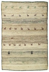 Gabbeh Tappeto persiano 130x90 Beige (Iran) Annodato A Mano
