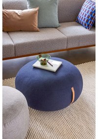 Pouf Turenio blu scuro, ø 70 cm Mochi - Hübsch