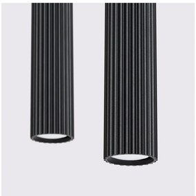 Lampadario nero in metallo Gleam – Sollux