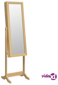 vidaXL Armadietto Portagioie a Specchio con Luci LED Autoportante