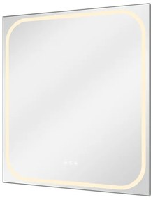 Specchio con illuminazione integrata bagno rettangolare SENSEA L 70 x H 80 x P 3 cm grigio / argento
