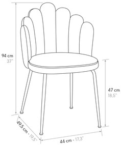 FLOW - sedia di design moderno in velluto