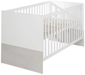 Lettino bianco e grigio chiaro 70x140 cm Julia - Roba