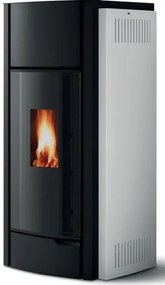 Palazzetti Julie 9 Stufa ermetica A Pellet ecofire ad aria Con Rivestimento in acciaio Bianco