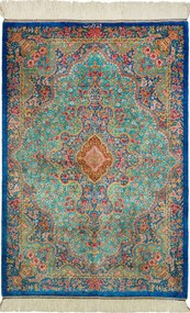 Ghom Tappeto 90x60 (Iran) Annodato A Mano
