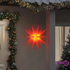 vidaXL Luce di Natale con LED Pieghevole Rossa 57 cm