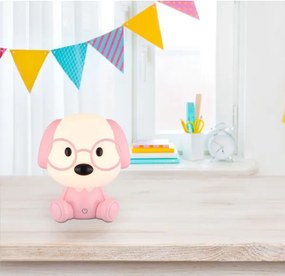 Globo 21761P - Lampada notturna LED ricaricabile PUPPY 1W/5V 500 mAh rosa