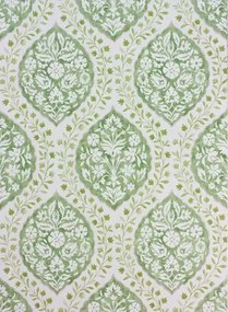 Nina Campbell Carta da parati Marguerite - Green/ Ivory