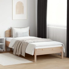 Giroletto Senza Materasso 90x200 Cm İn Legno Massello Di Pino /