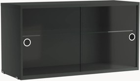 Vetrina con ante battenti in vetro String System, larg. 78 x prof. 30 cm