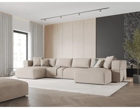 Divano angolare a U beige Esther - Milo Casa