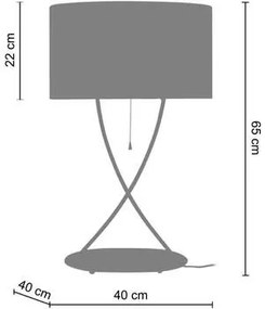 Tosel  Lampade d’ufficio lampada da soggiorno rettangolare metallo alluminio e bianco  Tosel