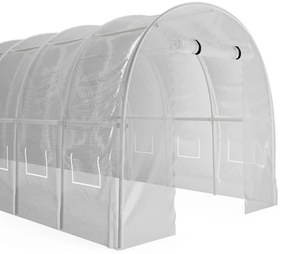 Serra a tunnel con struttura  12 m² L300 x l400 x H200 cm Acciaio Bianco  - IPOMEA