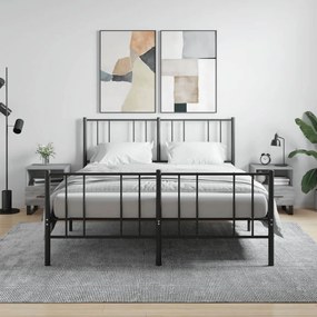 Comodini 2 Pz Grigio Sonoma 40x35x47,5 Cm İn Legno Multistrato /