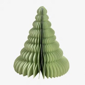 Albero di Natale di carta Noelle Verde Olivastro & ↑15 cm - Sklum