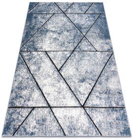 Tappeto moderno COZY 8872 Wall, geometrico, triangoli - Structural due livelli di pile blu