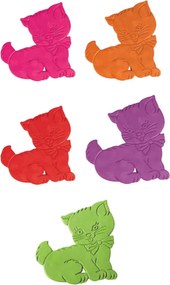 Set di tappetini antiscivolo per bambini 5 pz per la vasca 11x12,5 cm Chatons – MSV