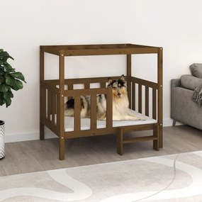 Cuccia Per Cani Ambra 105,5x83,5x100 Cm Legno Massello Di Pino /