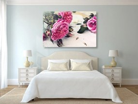 Quadro su tela – Rose in fiore