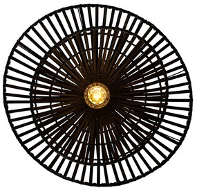 Lampadario orientale in bambù nero 62 cm - Pua