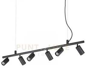 Dynamite sospensione con 6 faretti orientabili tondi attacco gu10 l...