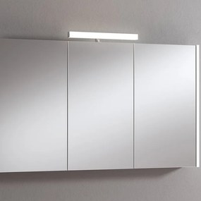 Pensile con luce Akira bianco frassinato L 120 x H 70 x P 15.5 cm