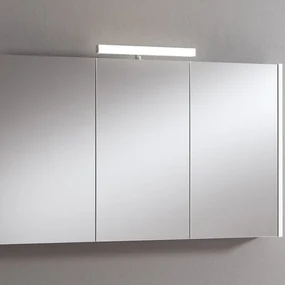 Pensile con luce Akira bianco frassinato L 120 x H 70 x P 15.5 cm