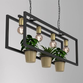 Lampada a sospensione Flores Luminex, dimmerabile, Nero, Soggiorno / Sala da pranzo, Metallo, Moderno, Lampada a sospensione