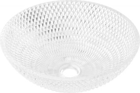 Mexen Olza lavabo da appoggio in vetro 42 x 42 cm, trasparente - 24094200