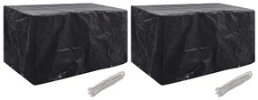 Coperture arredi giardino 2 pz 8 occhielli 180x70x90 cm