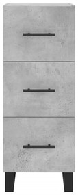 Credenza Grigio Cemento 34,5x34x180 cm in Legno Multistrato