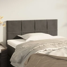 Testiera Grigio Scuro 90x5x78/88 Cm İn Velluto /
