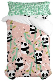 Lenzuolo di cotone per bambini Panda, 90 x 200 cm Panda Garden - Moshi Moshi