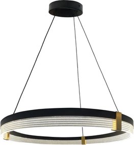 Lampadario a sospensione LED su cavo TRIANGLE LED/40W/230V 3000/4000/6000K Ø 60 cm nero
