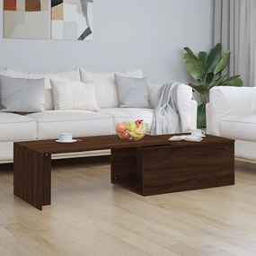 Tavolino da salotto rovere marrone 150x50x35 cm in multistrato