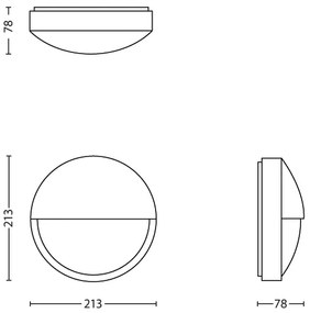 Philips 16455/93/16 - Applique a LED da esterno CAPRICORN LED/6W IP44
