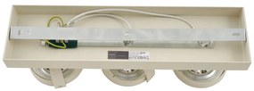 Faretto da soffitto moderno beige G9 rotondo orientabile a 3 luci - Go