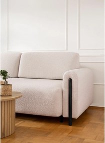 Divano beige/color crema allungabile/con contenitore e rivestimento in bouclé 244 cm Arcadova – ELTAP