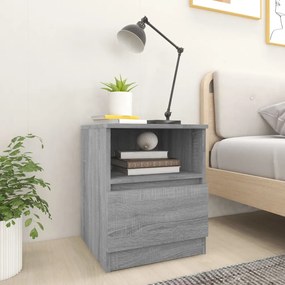 Comodini 2 Pz Grigio Sonoma 40x40x50 Cm İn Legno Multistrato /