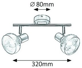 Rabalux 5547 - Faretto HOLLY 2xE14/40W/230V oro