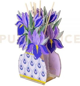 Profumatore iris piccolo in cristallo acrilico decorato viola fragr...