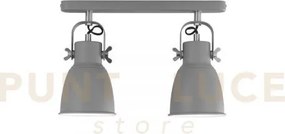 Applique a parete legend grigia e nickel 2 luci attacco e27 36x16x1...