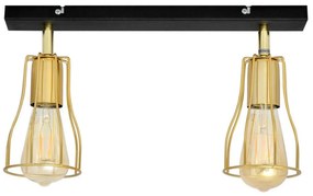 Faretto TUBE 2xE27/15W/230V oro/nero