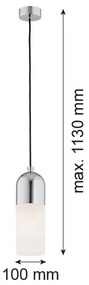 Argon 4211 - Lampadario su corda BURGOS 1xE27/15W/230V cromo lucido