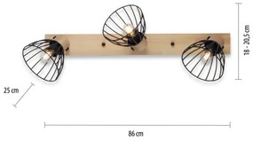 Leuchten Direkt 11418-18 - Faretto LAMI 3xE27/25W/230V