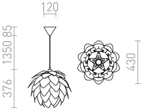 RED - Design Rendl - R12381 - Lampadario su corda ENCOMBRE 1xE27/42W/230V