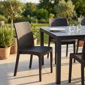 ALMA - sedia da giardino impilabile in wicker stampato