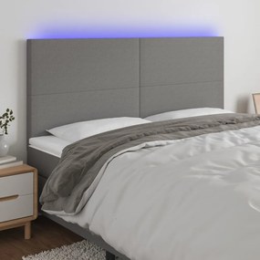 Testiera A Led Grigioscuro 160x5x118/128cm İntessuto /