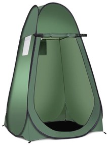 Costway Tenda spogliatoio da esterno ad apertura istantanea Pop-up portatile per campeggio, spiaggia, doccia 120x120x190cm Verde